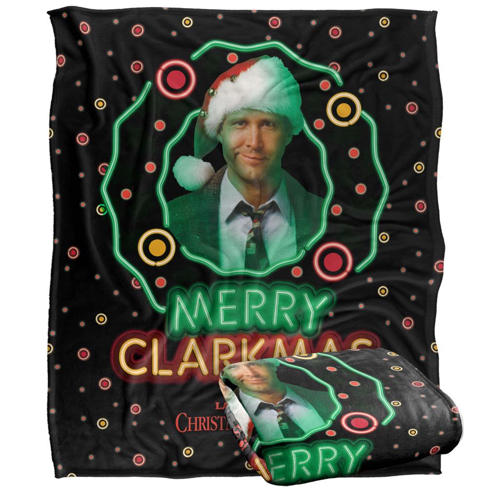 National Lampoon's Christmas Vacation Merry Clarkmas Headshot Blanket