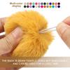 Faux Fur Pom Poms for Hats 6Pcs Fluffy Soft Fur Poms Balls with Elastic Loop for Keychain Knitting Hats DIY Gloves Bag Christmas