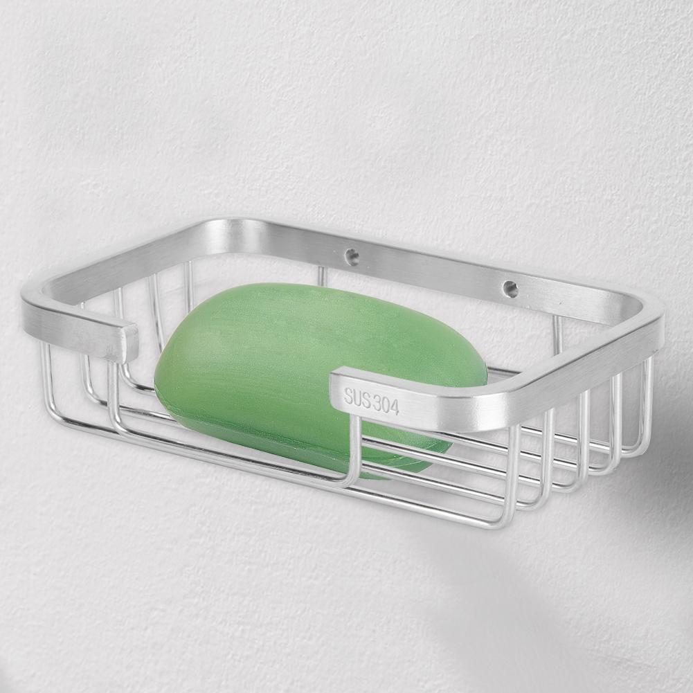 304 Stainless Steel Wall Mounted Soap Rack Box Container Organizer Toilet Bathroom Accessory