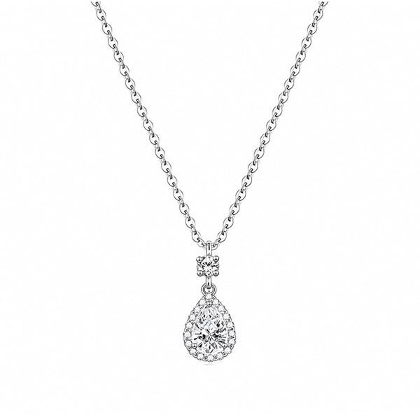 Maison De She Women'S Necklace Delicate Fit Cubic Teardrop Bcn012