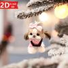 2D Shih Tzu Hundeanhänger für Autos und Rucksäcke. Perfekt für Valentinstag und Neujahr.
