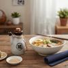 Ceramic Japanese Style Soy Sauce Bottle Vintage Dinning Table Condiment Dispenser  Hotel