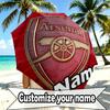 Custom Name Personalized Football Team F.C Print Umbrella, Auto Open Close, 8‑Rib Sturdy Frame, Commute Camping Hiking Use, Birthday Gift