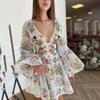 Summer New Women'S Clothing Mesh Embroidery Design Lantern Sleeve Fairy Dress Birthday Party Dress