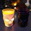 LED Totenkopf Weinglas Leuchtet im Dunkeln Kerzenlicht Party Tischdekoration Heimbar Zubehör