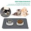 Silicone Pet Food Mat Non-Slip Dog Bowl Mat Waterproof For Dogs Cats Food Water Feeding Mat Anti-Spill Winter Floor Protect