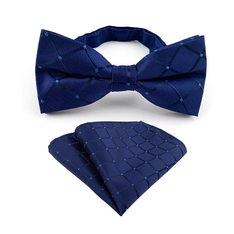 Bow Tie Plus Pocket Towel Set, Groom'S Wedding Bow Tie.