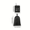 1pc Foldable Laundry Bags with Handles & Carabiner, Durable Cloth, Black & Grey, Travel & Camping Ready, Gym Gear Organizer