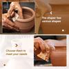 7Pcs Handmade Use Wooden Pottery Tool 7-piece Set Smooth Trimming Tool Durable Multi-shape Clay Tool Art Creation