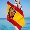 Spanisches Nationalwappen Strandtuch, Schnelltrocknend, Pflegeleicht, Für Fitness und Strandurlaub geeignet, Sport-Essential Fan-Geschenk
