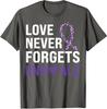 Alzheimers Awareness Purple Ribbon Dementia Lover Unisex T-Shirt