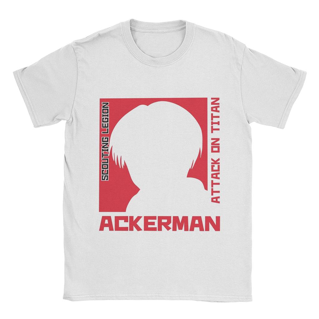 Casual AOT Anime Levied Ackerman T-Shirts Men O Neck Cotton T Shirts  Short Sleeve Tee Shirt