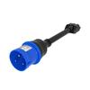 For 3 Pin Blue CEE Adapter Tesla Model S,3,X,Y Gen 2 Ev Charger Extension Cord Connector 240V Outlet At 32A 10 Inch
