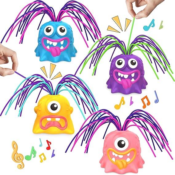 Funny Hair Pulling Fidget Screaming Monster Toys Anti Worry Venting Novelty Toy Different Screams Made by Hair Pulling зелёный