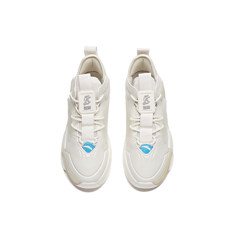 Anta Life Collection G6 Soup Slip Resistant Abrasion Resistant Low Top Skateboard Shoes Women's Ivory White 122118086-1