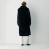 Damen Langer Kunstpelzmantel Übergroß Dick Luxuriös Flauschige Jacke Großes Revers