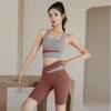 Women's Summer Yoga Suit Set - Shockproof Sports Bra & Vest for Fitness & Running