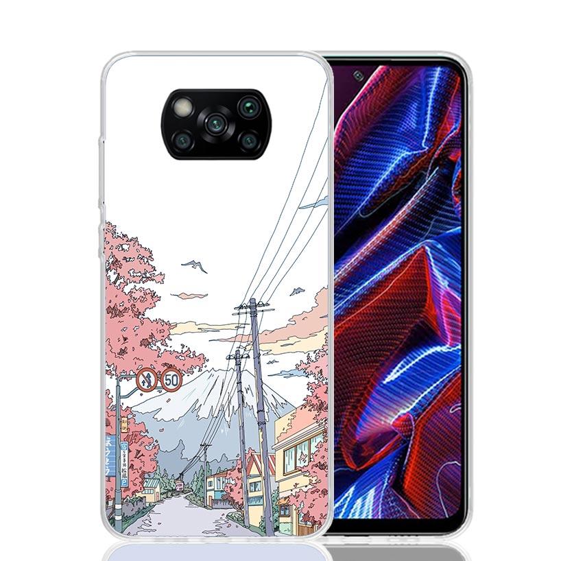 Anime Ästhetische Landschaft Handyhülle Für Xiaomi Poco X7 X6 X5 Pro F7 Ultra Redmi 15C 15 13 13C 12 12C 10 10A 10C 9 9A 9C 9T Hülle