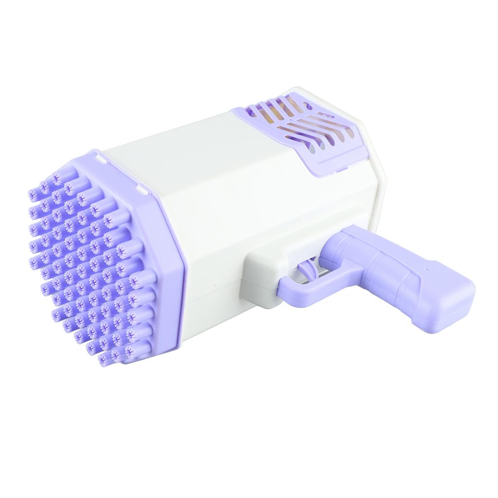 69 Holes Bubble Machine Toy Pink Lighting Handheld Automatic Bubble Blower for Children Kids Purple