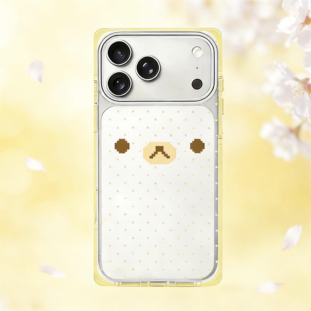 

Cute Cartoon Crystal Square Phone Case for iPhone 15/16 Pro Max/17 iPhone 17