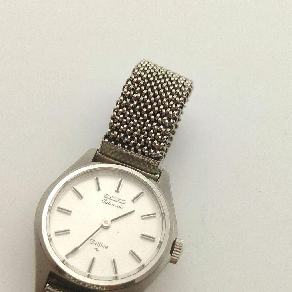 SEIKO Belfina Automatic Ladies Watch Silver Working Item Vintage