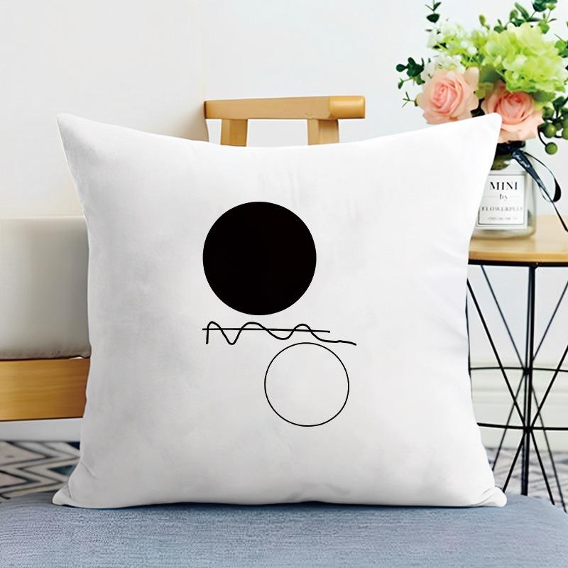 Simple Print Decorative Pillowcase Bedroom Living Room Square Cushion Pillowcase