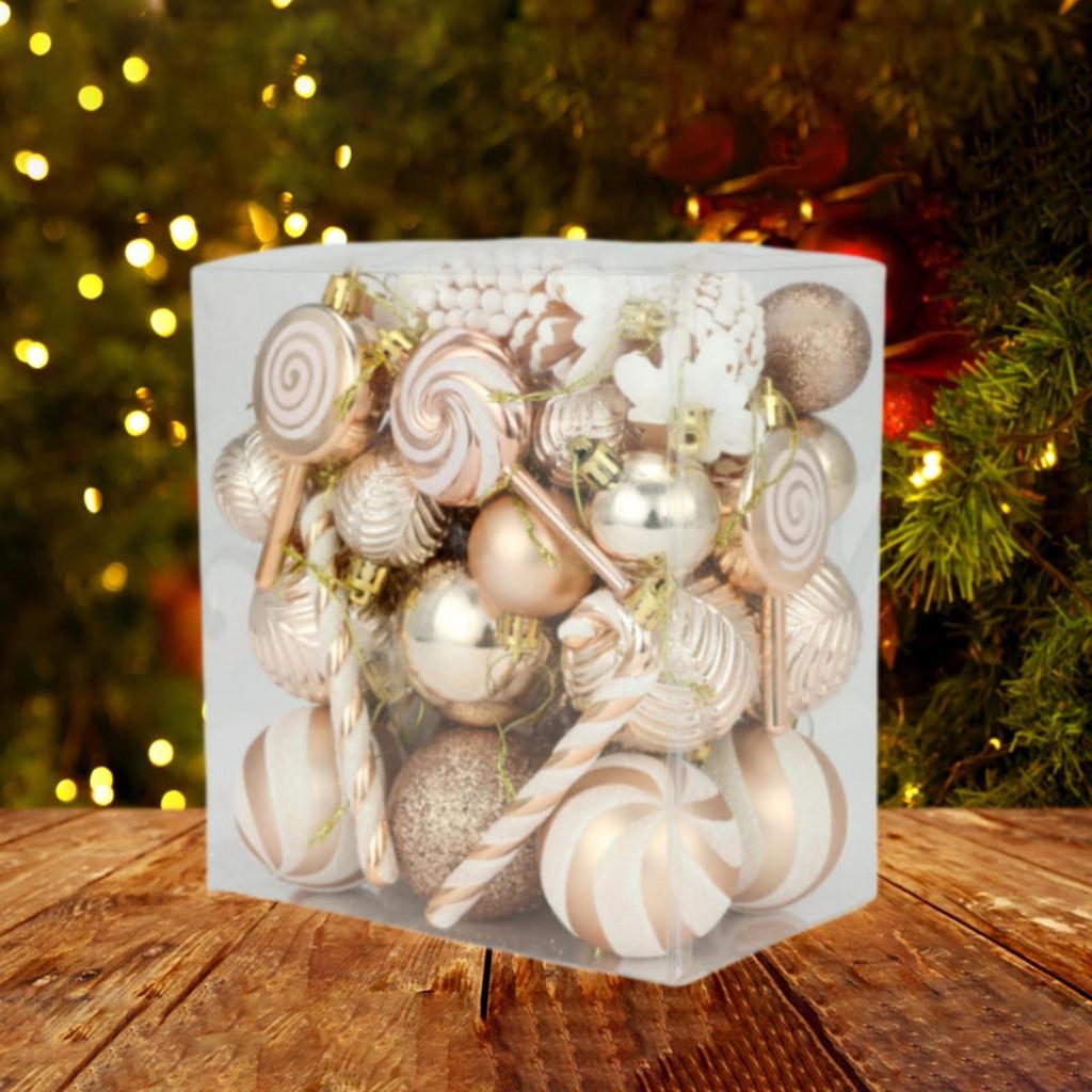 40 kusů - Ozdoby, Závěsné vánoční koule, Koule pro vnitřní a