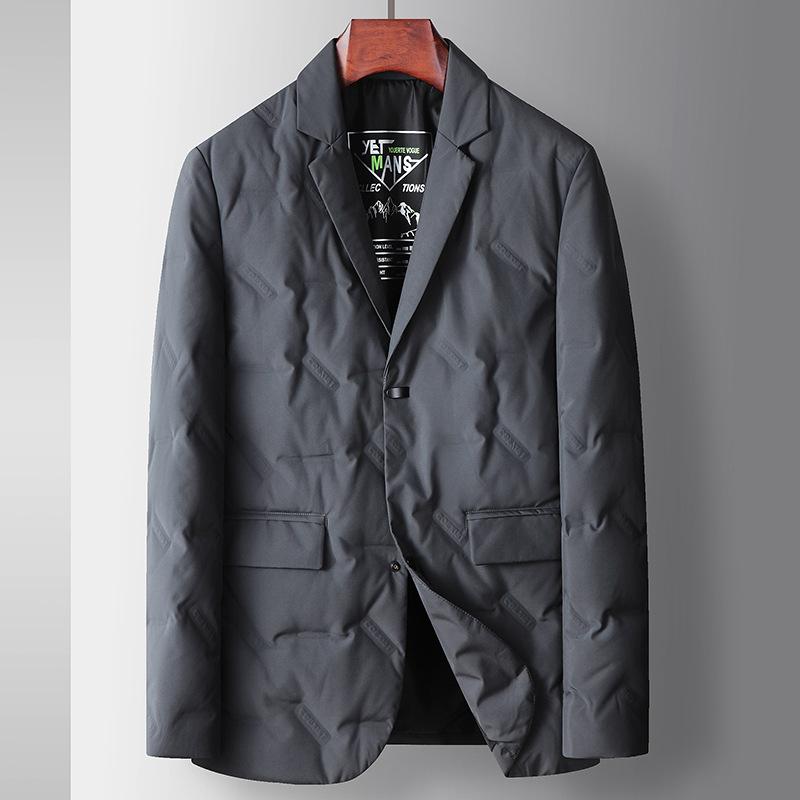 Autumn and Winter 90 Gray Duck Down Youth Warm Business Casual Light Suit Version Down Jacket