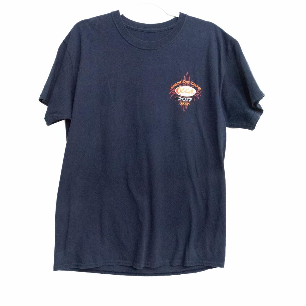 Labor Day Cruise Men Navy Blue TShirt Graphic Labor Day OCCA 2017 Short Sleeve L