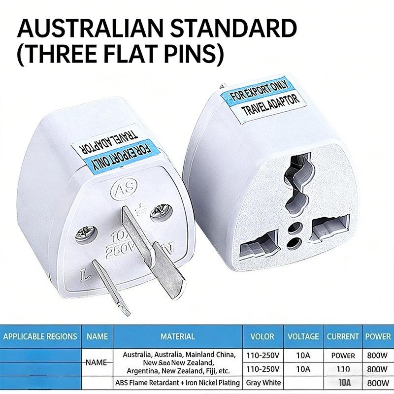 Plug Adapter Multifunction Universal EU US AU Socket Adapter Plug Converter 10A Electrical Socket Type E/F Plug Travel Adapter AC Outlet