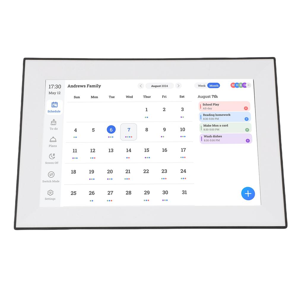 10.1 Inch Digital Calendar Wifi Smart Electronic Calendar Support Meal Daily Planning Photo Frame Function Art Gallery