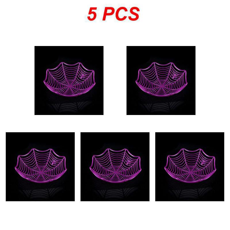 Halloween Candy Basket Halloween Snacks Fruits Bowl Biscuit Packaging Basket Trick or Treat Decoration Halloween Party Supplies