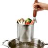 12CM Stainless Steel Pasta Strainer Reusable Pastas Noodle Filter Baskets Hanging Hook Noodle Strainer Frying Serving Basket