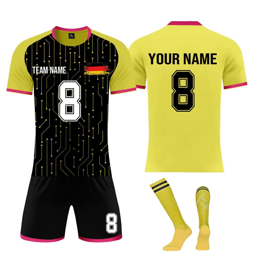 Kit de camisas personalizadas masculinas meninas com número de nome camisas de futebol personalizadas para meninos terno de treinamento