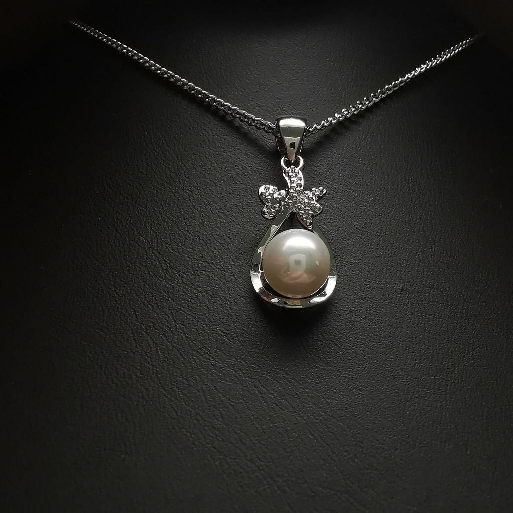 Koreanischer Stil Mode Heißer Verkauf Einfaches Perlenhalsketten-Ohrring-Set Brautschmuck-Set