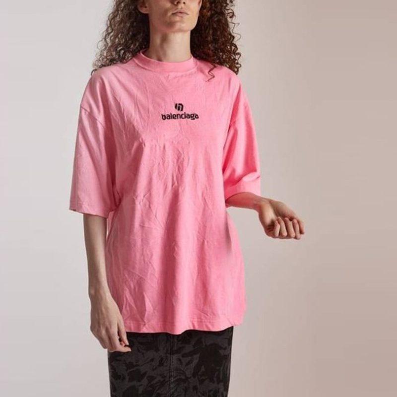 Balenciaga SS21 T Shirt Women's Pink Gift Recommendation 641532TJVA95764