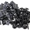 Black Car Metal Screw Tapping Fastener Clip U-Type Clip with Screw Anti-rust Protection Clip Screw for M4 M5 Screws 20/40pcs