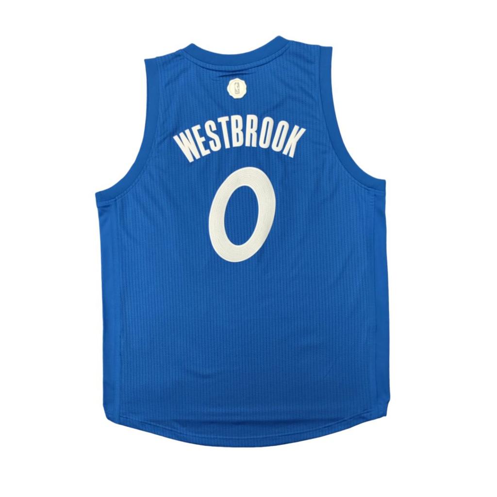 Adidas NBA Jersey Russell Westbrook Oklahoma City Thunder 2016 Fan Version 0 Padded V-Neck Simple Sleeveless Basketball Tank Top Unisex jerseys BT8494