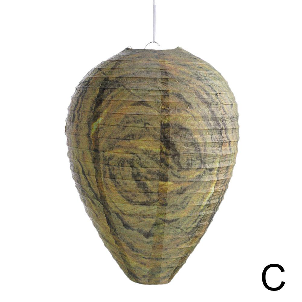 Hanging Wasp Nest Decoy Outdoor Waterproof Fake Wasp Insects Lantern Hornets Nest Nest Paper Decoy Drive Beehive Plastic De E2A0