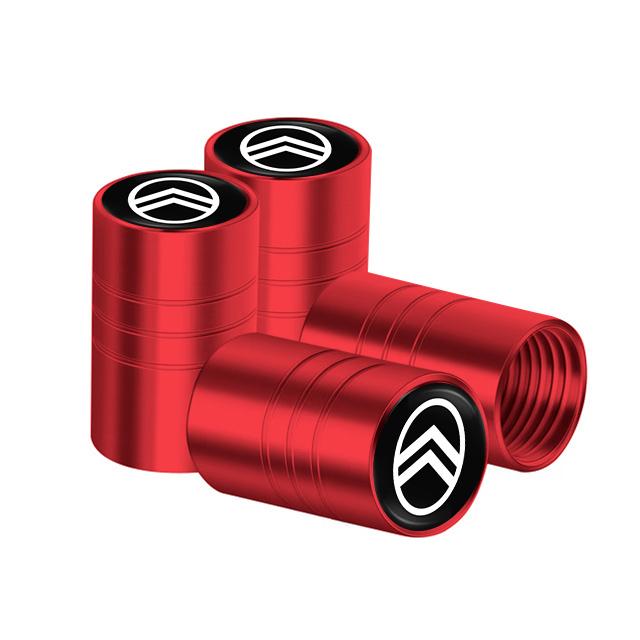 4Pcs Alloy Car Valve Cap Wheel Valves Dust Cover Tire Accessories For Citroen e-C3 e-C4 X C5X C3 C4 Cactus Picasso C-Crosser C6