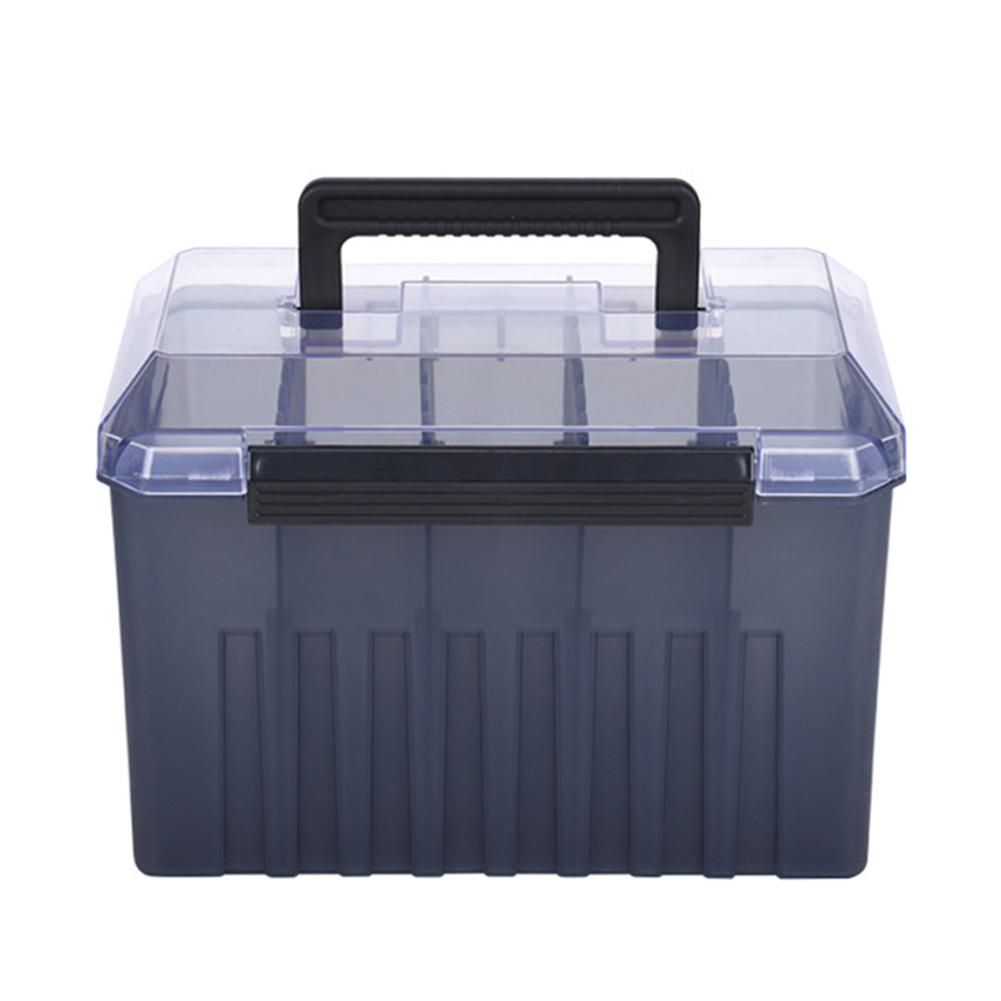 

Ящик для рибальського приладдя Великий ящик для рибальських інструментів Контейнер для воблерів, кальмарниць, жорстких приманок Багатофункціональний Жорсткий контейнер для морських інструментів Рибальський аксесуар сірий