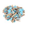 25/50Pcs Heart Wooden Clothespins, Colorful Mini Clips with Natural Jute Twine for DIY Crafts & Photo Display