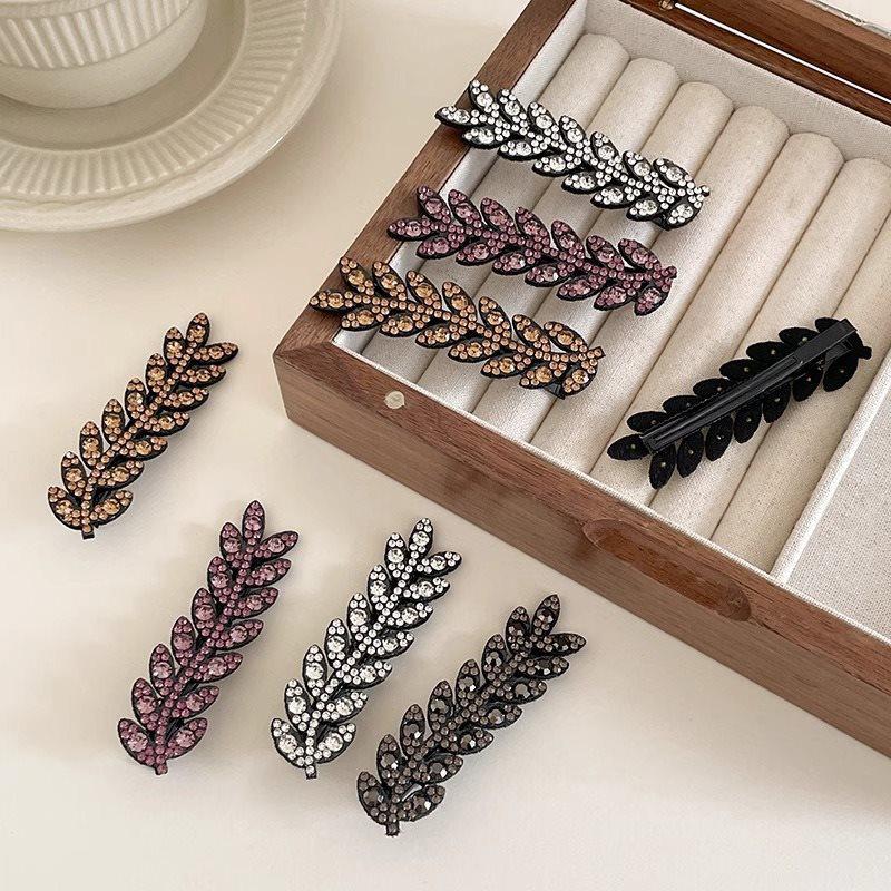 Elegant Hair Accessory Sparkling Hair Clip Trendy Hairpin Shining  Barettes Wheat Shape Hairclip