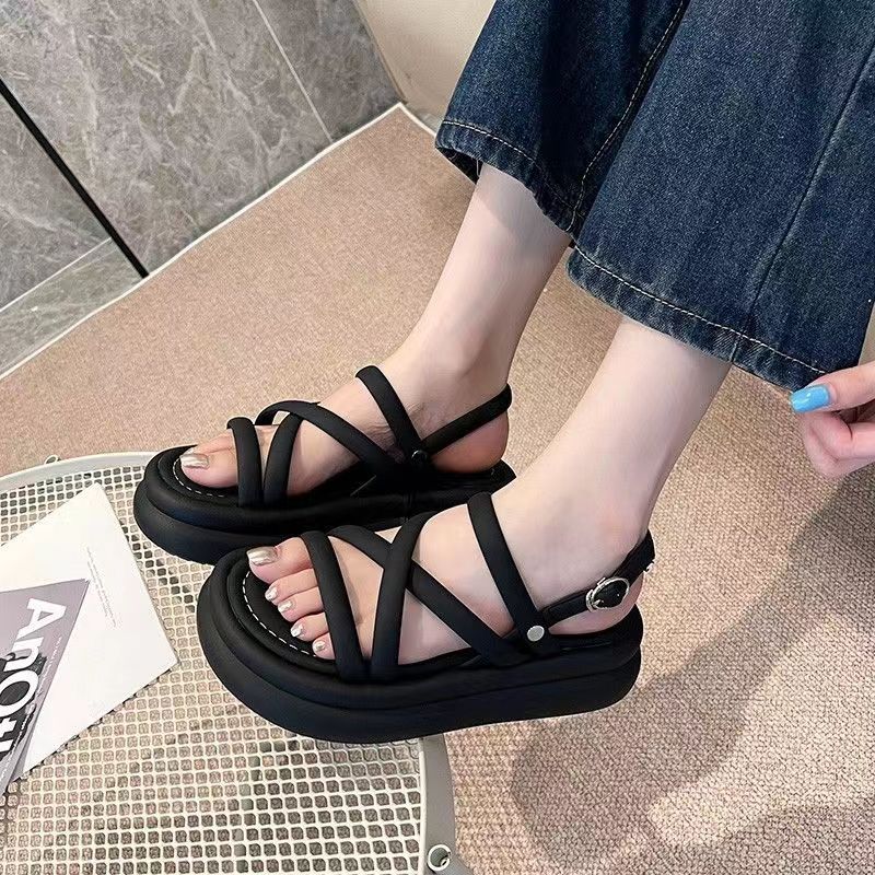Roman sandals women's summer 2024 new versatile fashion retro small comfortable casual platform beach shoes
