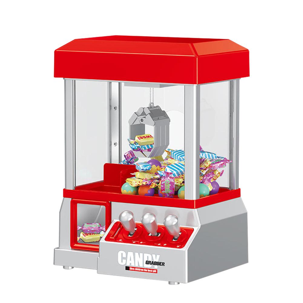 Portable Mini Claw Machine Coin Operated Plastic Mini Candy Grab Machine Party Supplies Battery Powered Entertainment Funny Toys