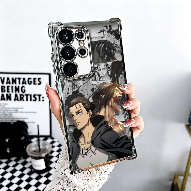 A-Attack On T-Titan Anime Soft Phone Case For Samsung Galaxy S26 Ultra S25 Edge S24 FE S23 Plus S22 S21 + S20 Plating Anti-Fall