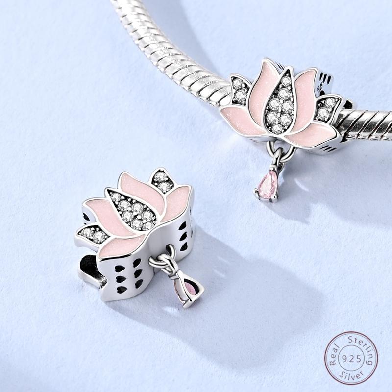 Charm Beads Flowers Copper Pendant 3Mm Diy Party Christmas Fine Jewelry Making Gift