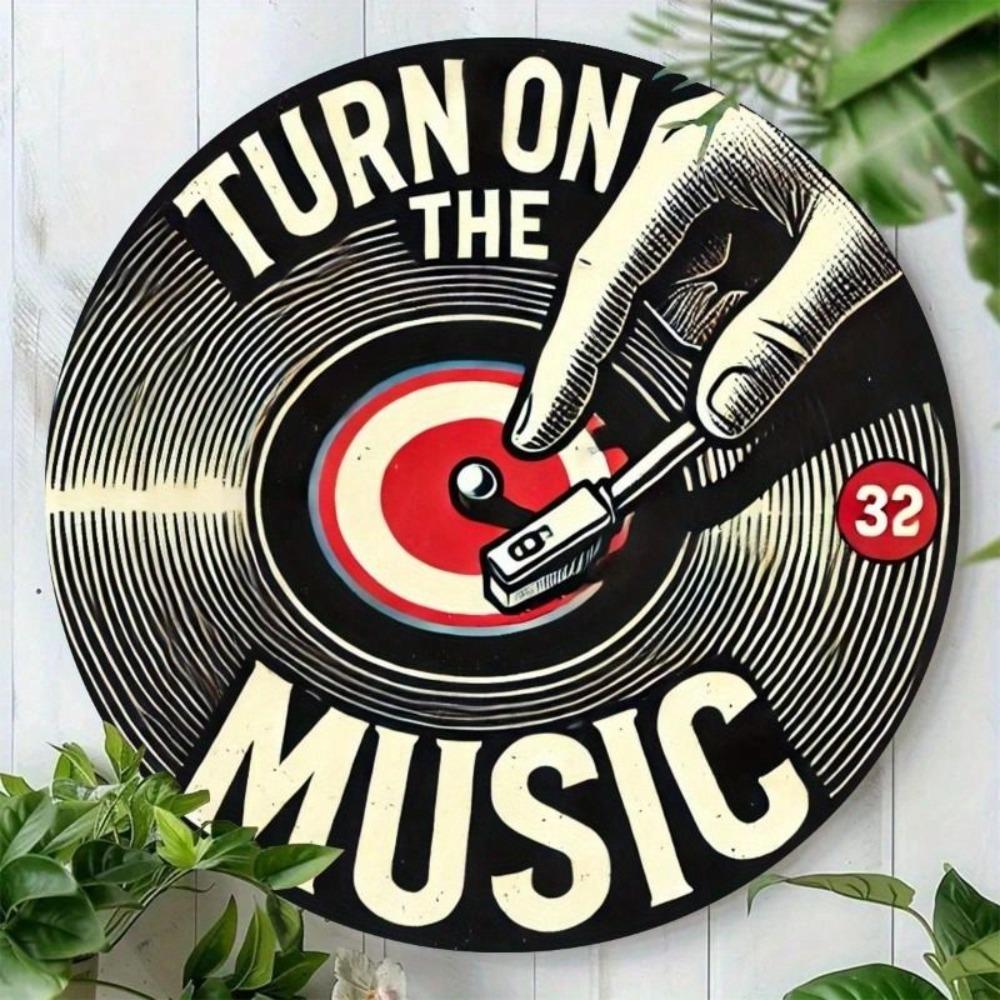 Vintage Vinyl Record Metal Poster Music Room Wall Decor