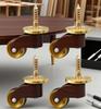 360 Degree Rotation Brass Caster Wheels Brushed Finish Enhanced Mobility Long-lasting Construction Perfect For Heavy Items