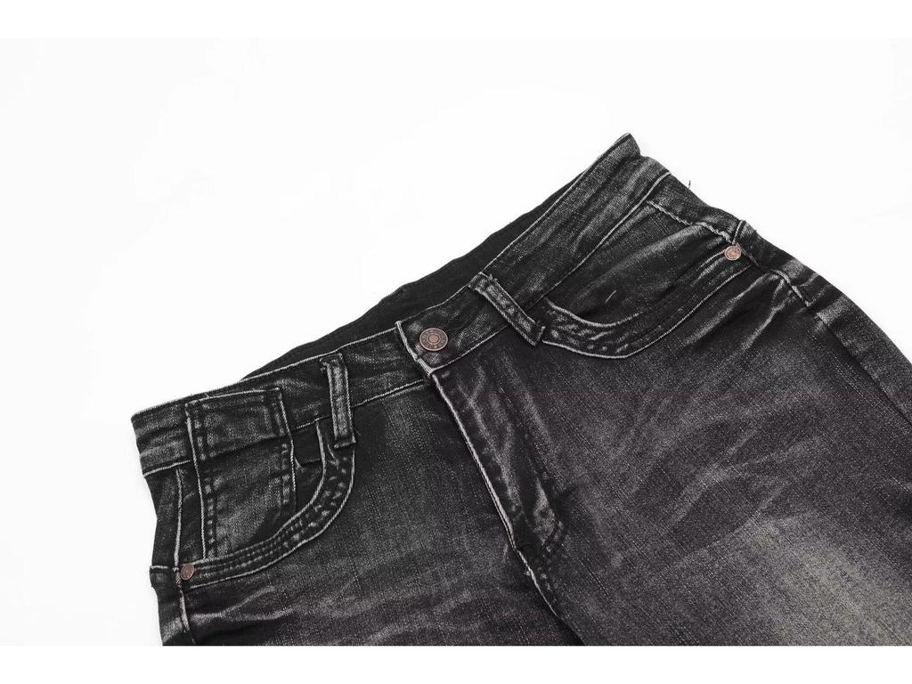 Women's Summer Ins Style Denim Bell Bottom Pants - Dark, Trendy High Street Niche Design